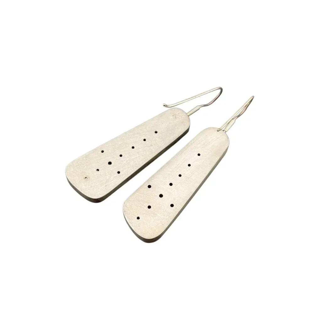 NEW Sterling Silver 3D Textured Earrings
